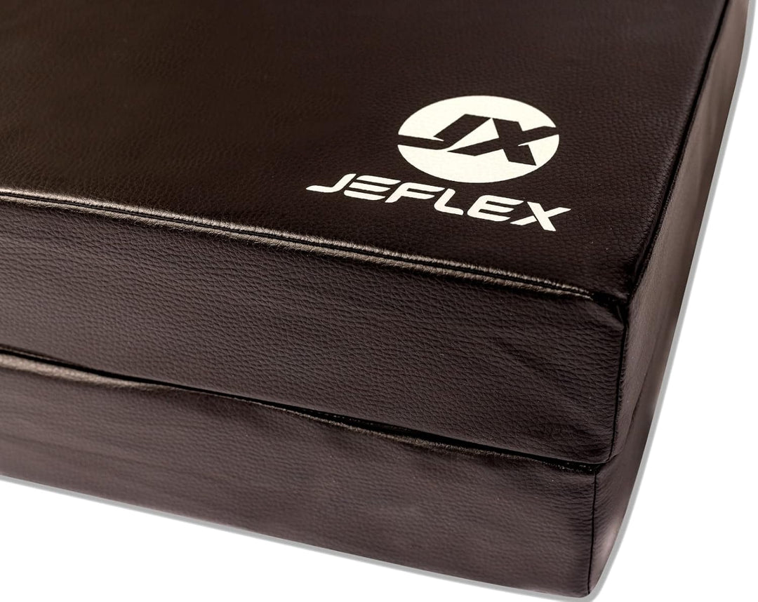 Jeflex - schwarze klappbare Weichbodenmatte & Turnmatte 100 x 100 x 8 cm MADE IN GERMANY/faltbare Gy