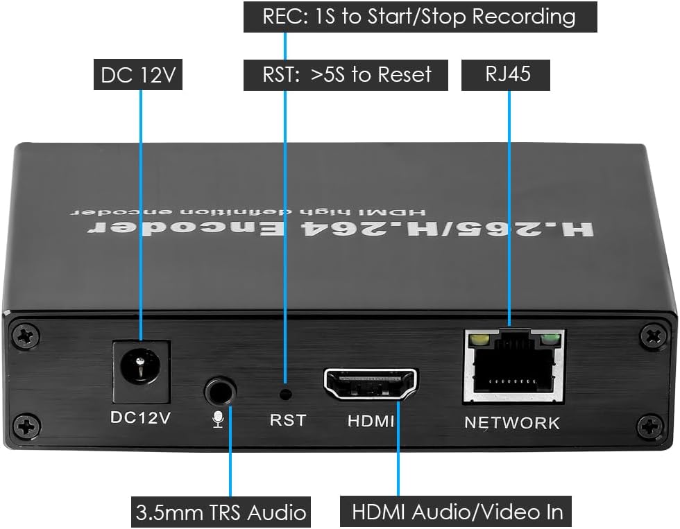 EXVIST H.265 1080P HDMI Video Encoder HDMI zu RTMP Encoder W/SD Card Slot Max 128G DDNS HTTP ONVIF R