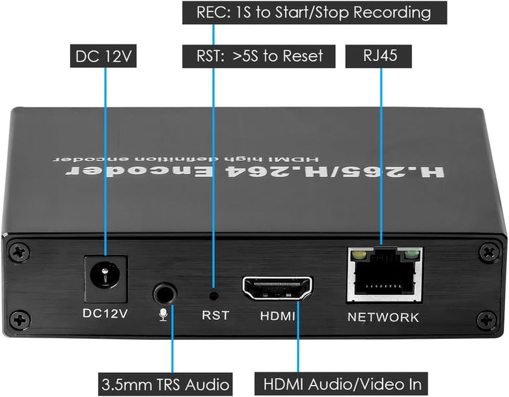 EXVIST H.265 1080P HDMI Video Encoder HDMI zu RTMP Encoder W/SD Card Slot Max 128G DDNS HTTP ONVIF R