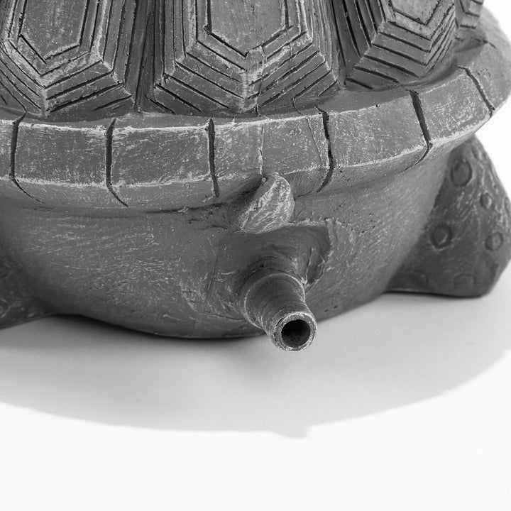 Esotec Solar Wasserspeierset Schildkröten Trio, Stein-grau, inklusive Solar-Pumpensystem, Solarmodul