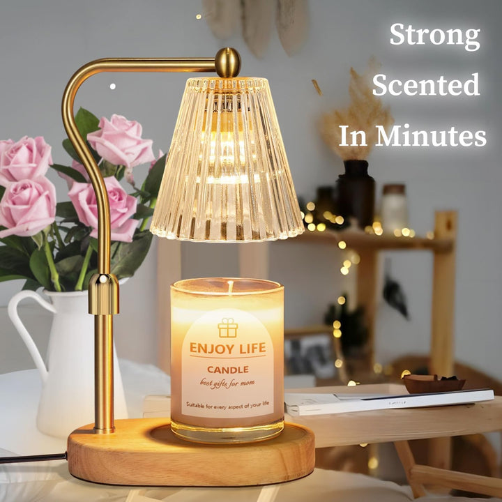 Kerzenwärmer Lampe, Candle Warmer mit Timer und Dimmer, Elektrischer Candle Warmer Lamp, Vintage Ker