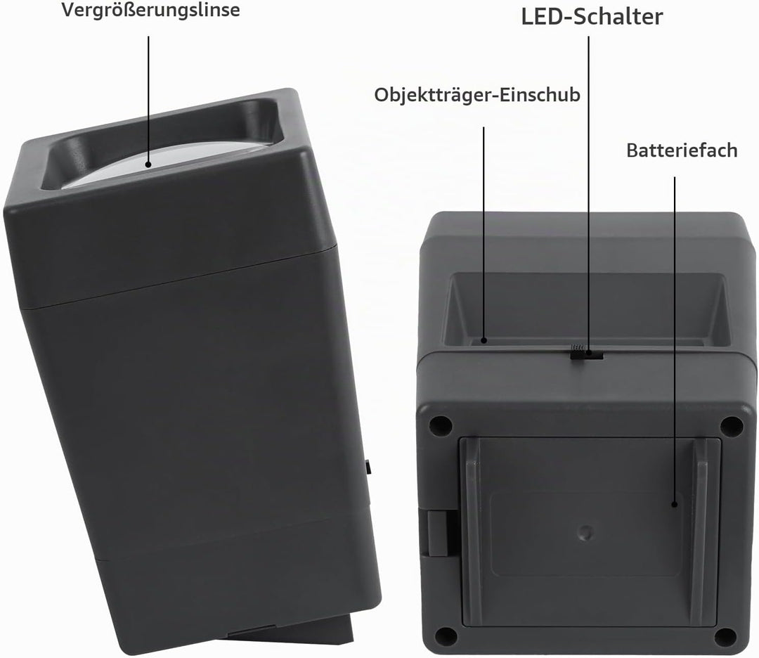 DGODRT LED-Diabetrachter für alte Dias, 35mm-Negative und Diaprojektoren, (2 x AAA-Batterien enthalt