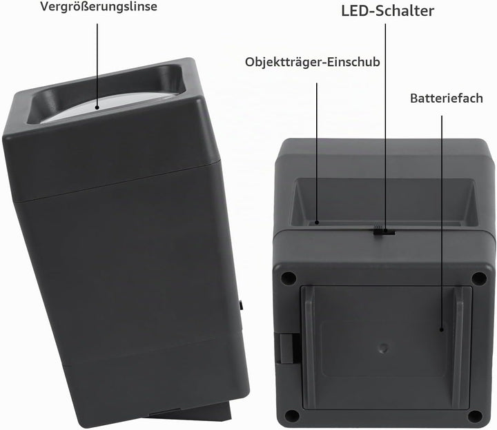 DGODRT LED-Diabetrachter für alte Dias, 35mm-Negative und Diaprojektoren, (2 x AAA-Batterien enthalt