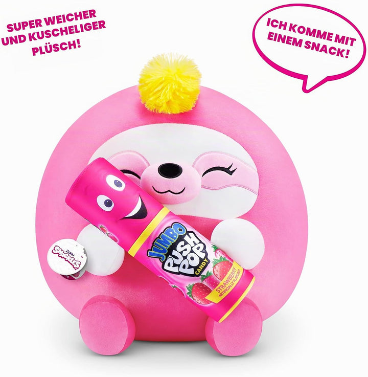 Snackles gross Susie, Faultier (Push Pop) ZURU, 35 cm grossen Plüschtier (Faultier), Faultier