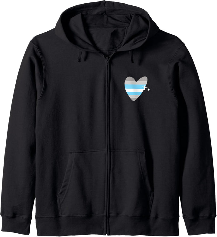Demiboy Heart Retro LGBTQIA Pride Flag Non-Binary Love Kapuzenjacke