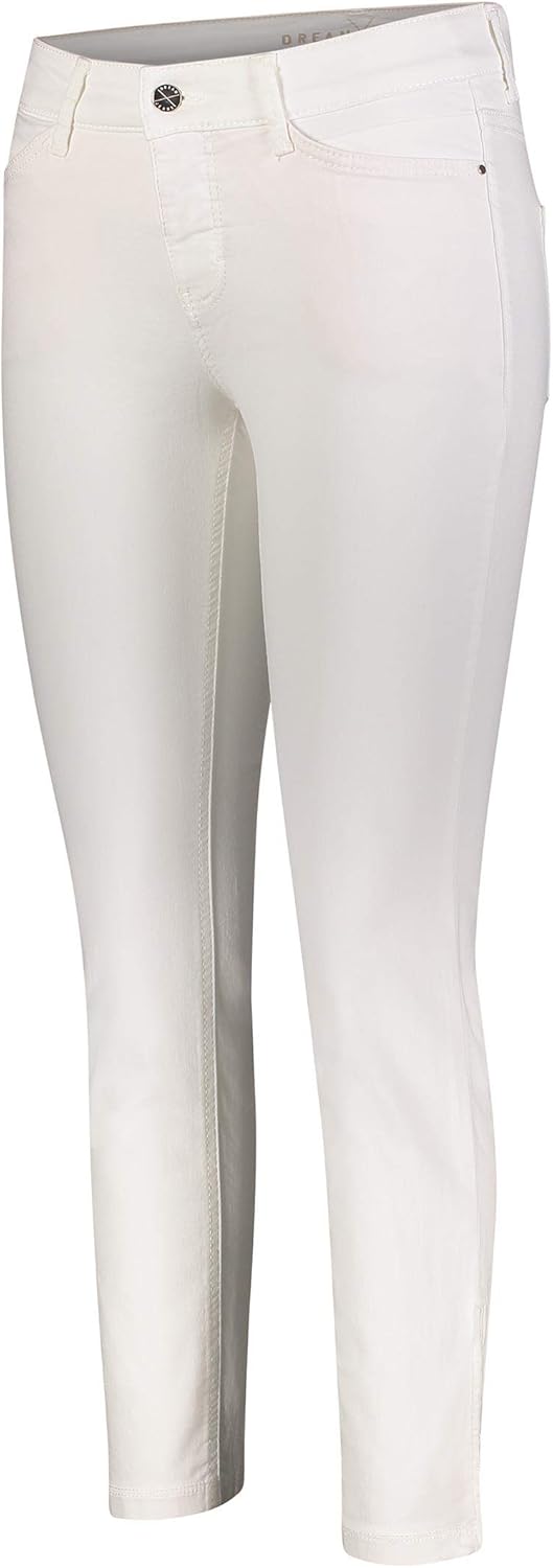 Mac - Damen 5-Pocket Jeans, Dream CHIC (5471-90-0355L) 30W / 27L Weiss (White Denim D010), 30W / 27L