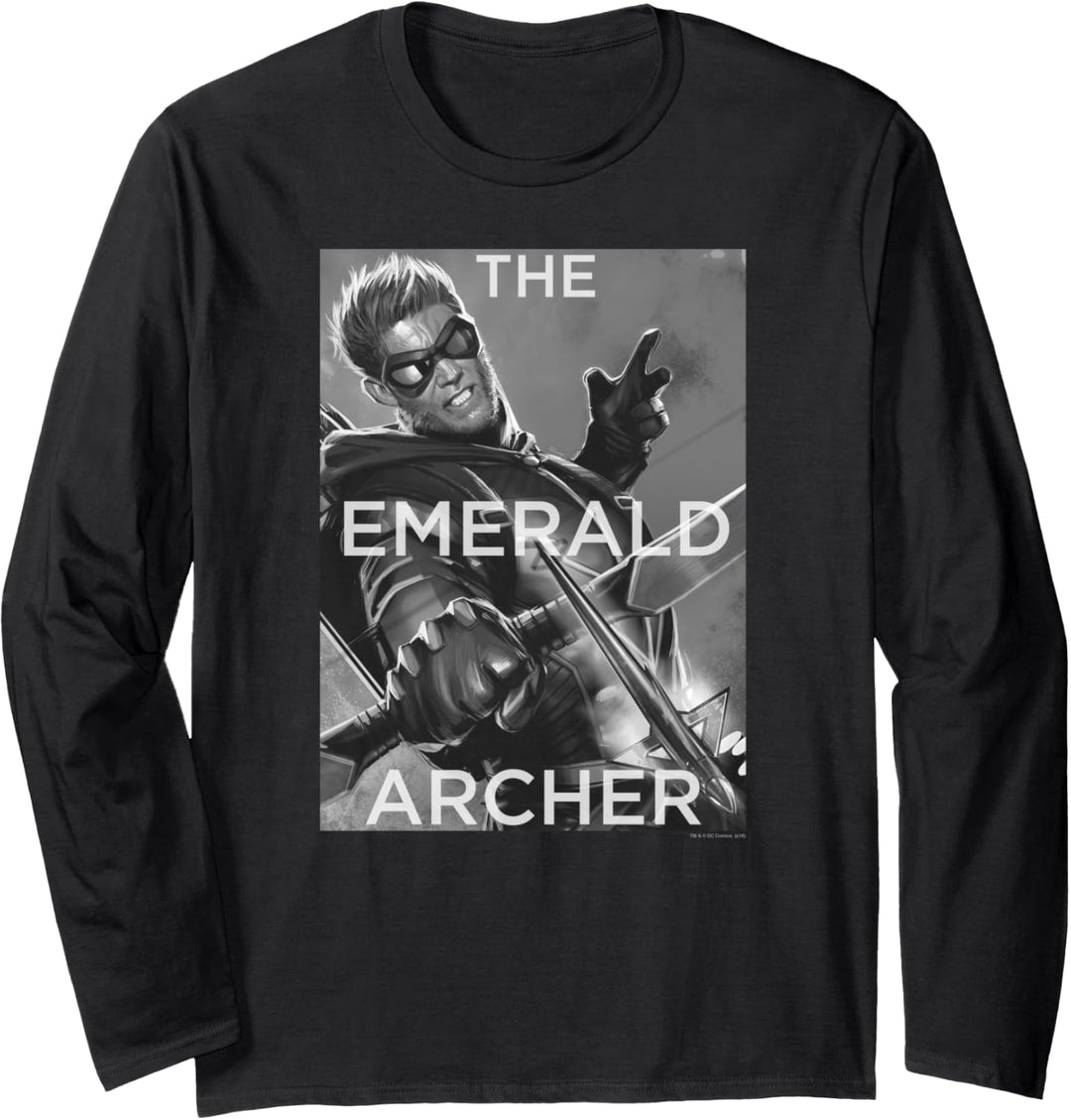 Green Arrow Trigger Greyscale Langarmshirt