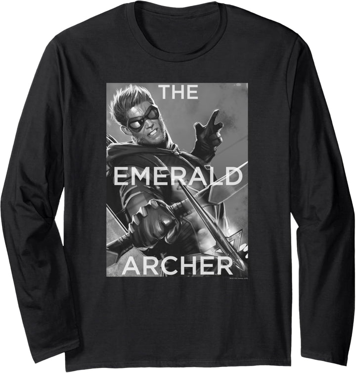 Green Arrow Trigger Greyscale Langarmshirt
