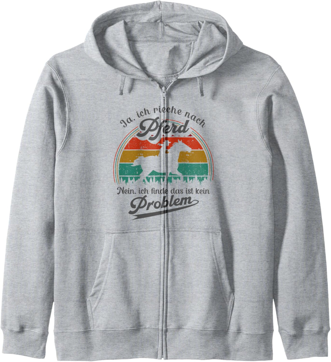 Ja, ich rieche nach Pferd Retro Reiten Pferdespruch Reiterin Kapuzenjacke