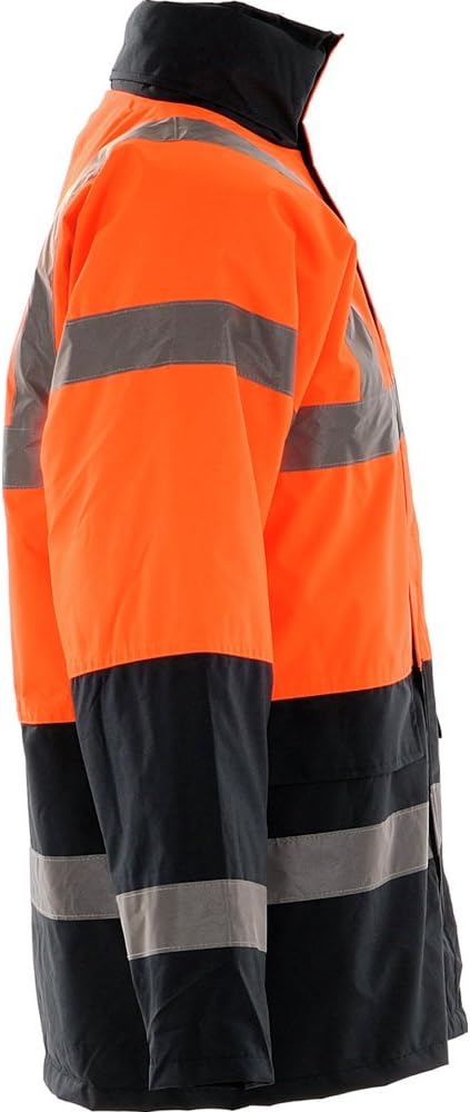 Portwest Zweifarbige Warnschutz-Verkehrs-Jacke, Grösse: M, Farbe: Orange, S467ORRM