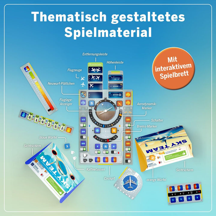Kosmos 684044 Sky Team - Bereit zur Landung? Spiel des Jahres 2024, kooperatives Spiel für 2 Persone