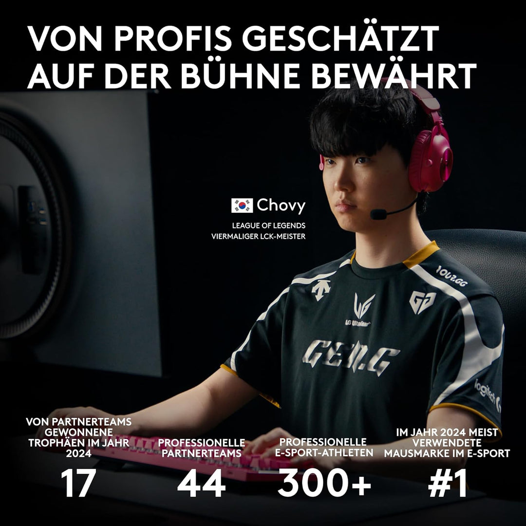 Logitech G PRO 2 LIGHTSPEED kabellose Gaming-Maus Rechts-oder Linkshänder, mit bis zu 4 anpassbaren,