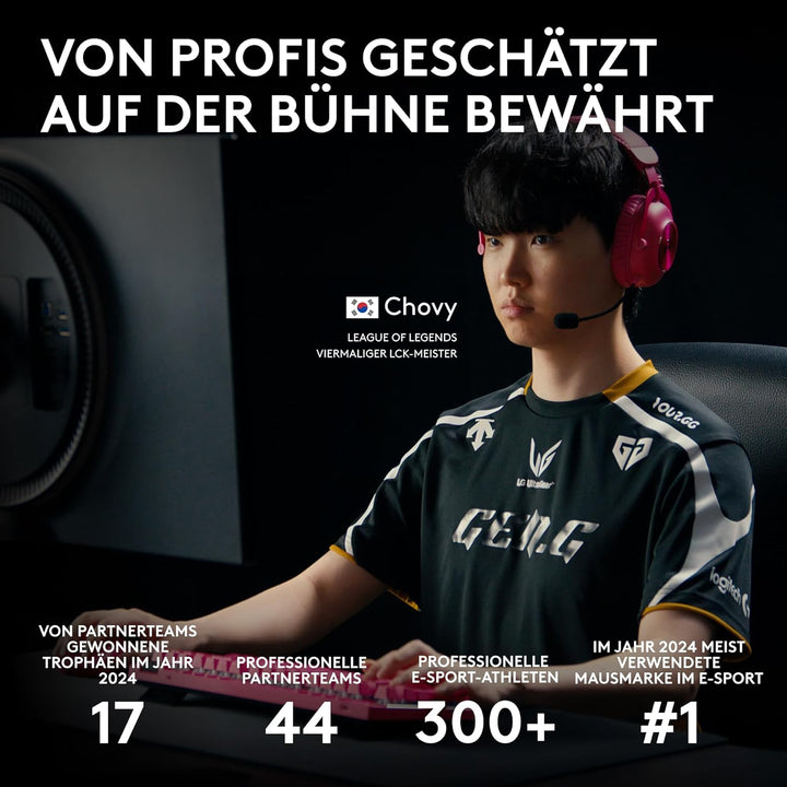 Logitech G PRO 2 LIGHTSPEED kabellose Gaming-Maus Rechts-oder Linkshänder, mit bis zu 4 anpassbaren,