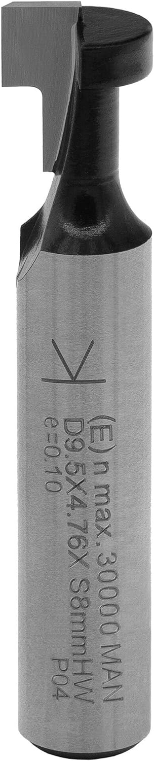 ENT 17730 T-Nutfräser HW, Schaft (S) 8 mm, Durchmesser (D1) 9,5 mm, D2 4,8 mm, NL1 5,0 mm, NL2 4,8 m