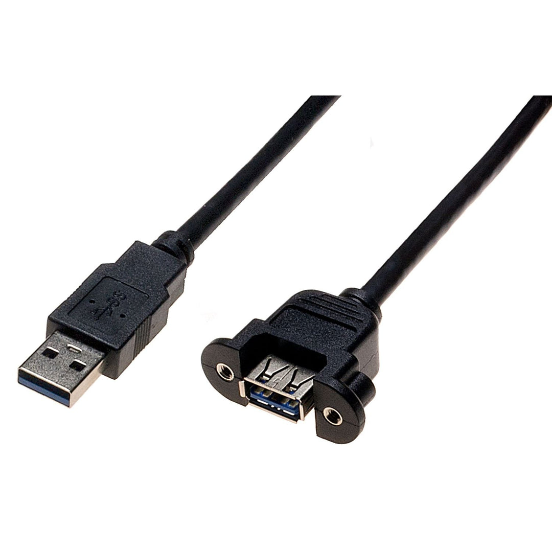 Lyndahl Adapterkabel für Frontplatteneinbau USB 3.0 Typ A USB A Buchse Panelmount auf USB A Stecker
