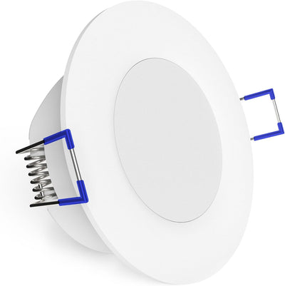 linovum WEEVO IP44 LED Einbauleuchten 10er Set extra flach - Downlight in warmweiss 2700K 5W für Bad