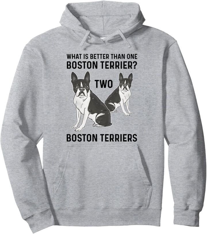 Was ist besser als ein Boston Terrier? Zwei Boston Terrier Pullover Hoodie