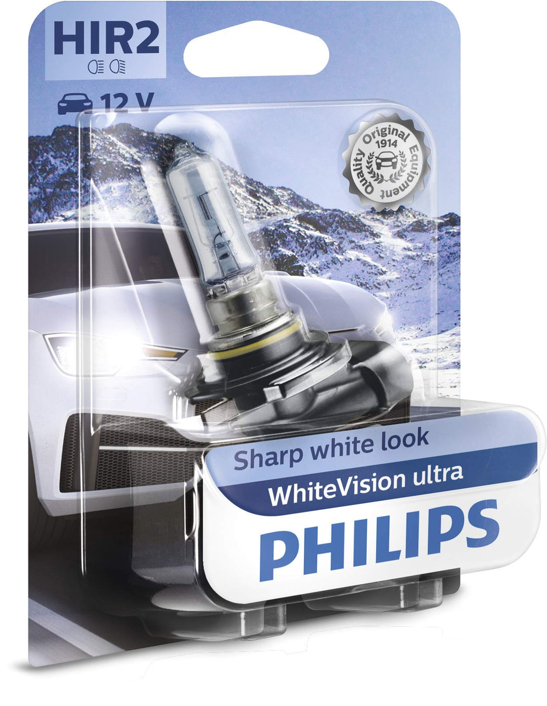 Philips 541028 WhiteVision ultra HIR2 Scheinwerferlampe, Einzelblister, Single blister Single bliste