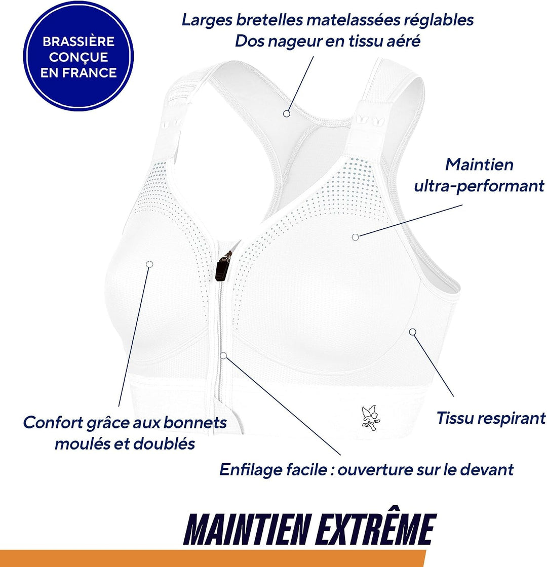 Thuasne - Eaz'ip Evolution Sport-BH mit Reissverschluss - Starker Halt, Extrem - Geeignet für Sporta