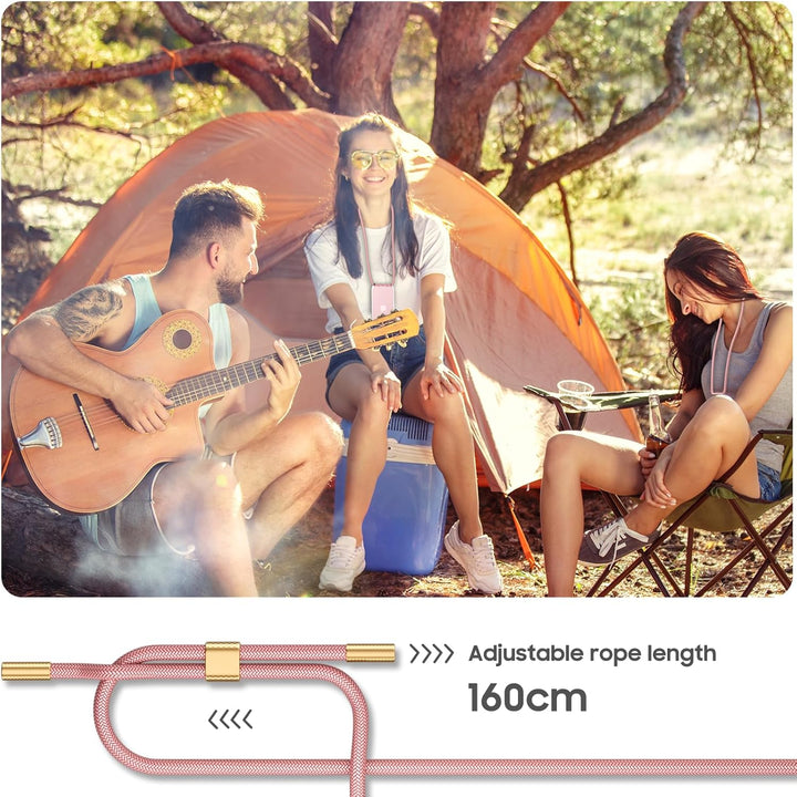 UYMO Handykette Hülle mit Band Für iPhone 15 6.1" -| mit 2 Stück Schutzfolie |, Necklace Transparent