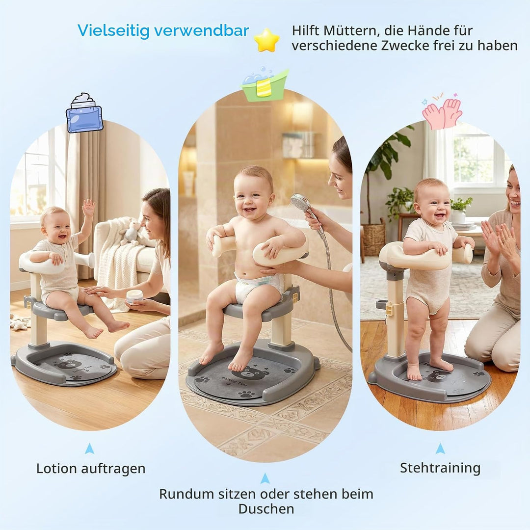 2 In 1 Baby Dusche Ständer,Baby Shower Stand Support Mit Duschkopfhalterung,Höhenverstellbar,Mit Rut
