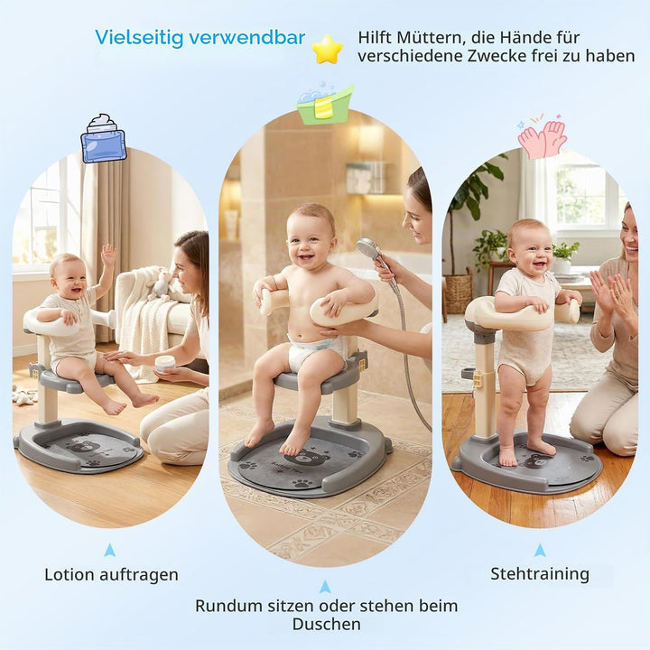 2 In 1 Baby Dusche Ständer,Baby Shower Stand Support Mit Duschkopfhalterung,Höhenverstellbar,Mit Rut