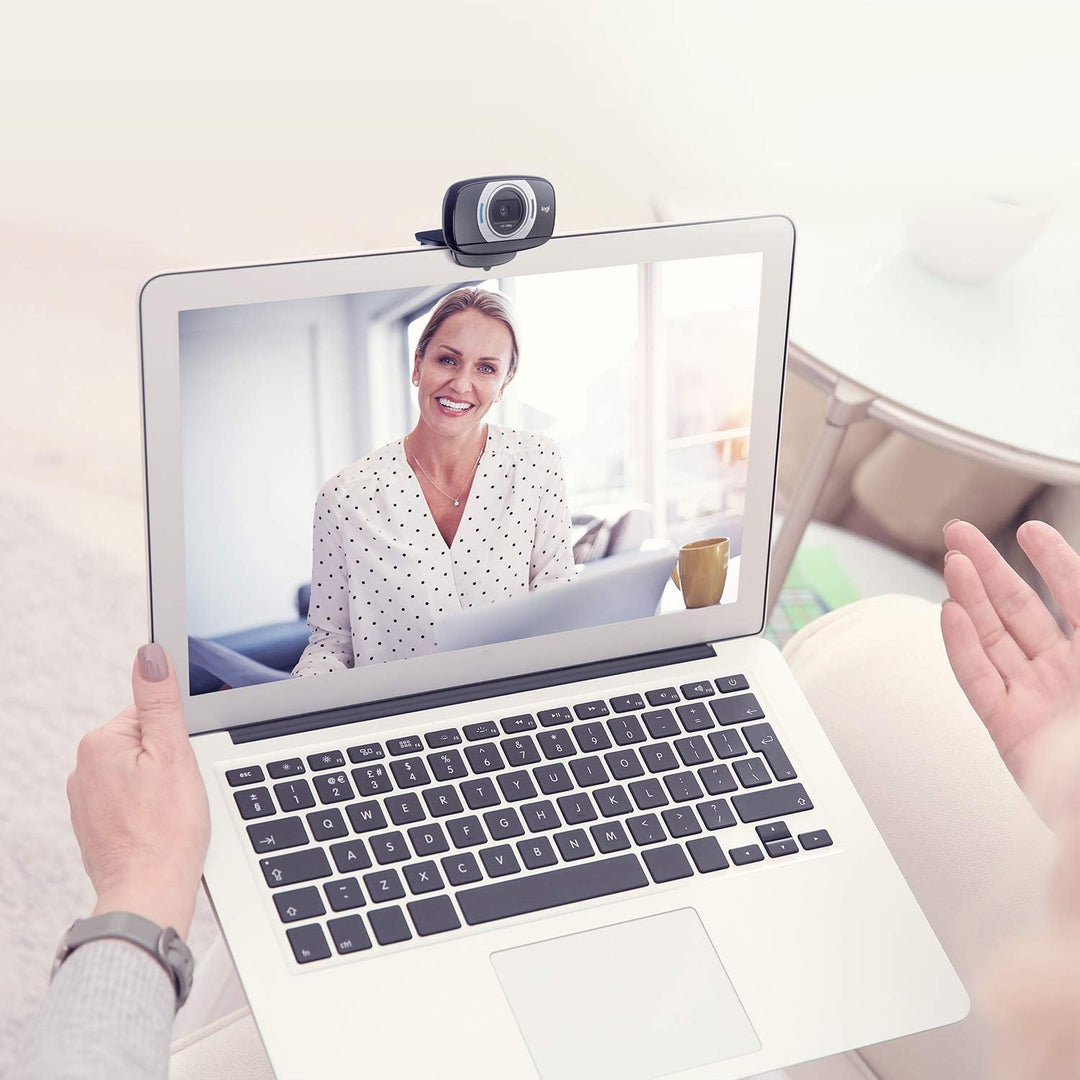 Logitech C615 Mobile Webcam, Full-HD 1080p, Autofokus, 78° Sichtfeld, 360° Schwenkradius, Belichtung