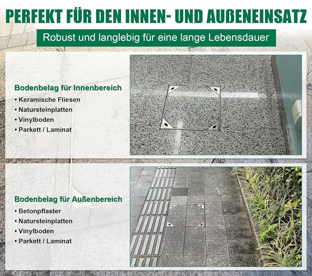 Schachtabdeckung Edelstahl V2A Lichte Weite: 600x450 mm | H: 60 mm Lichte Weite: 600 x 450 mm, Licht
