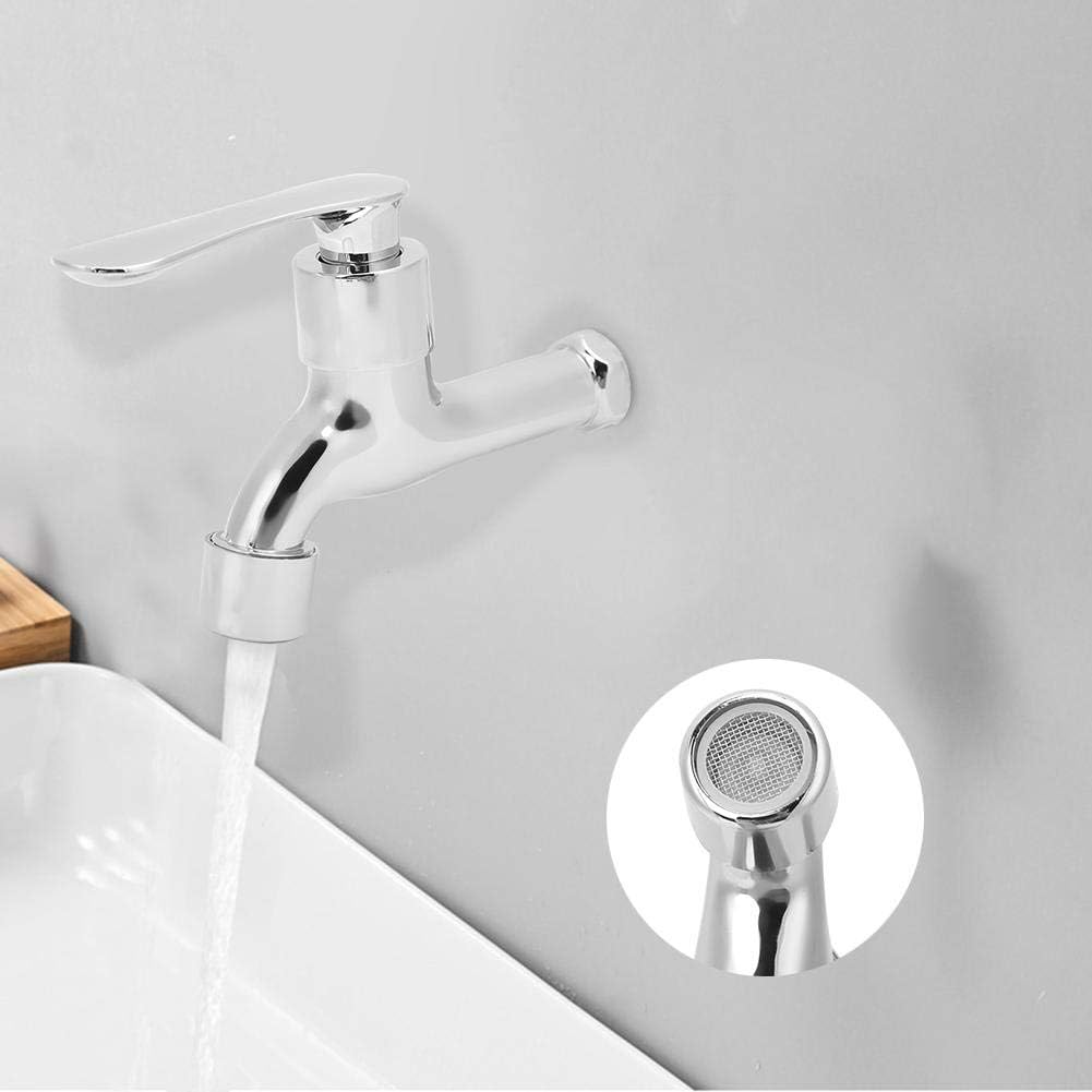 G1/2in Wasserhahn Zinklegierung Wasserhahn Bad Küchenarmatur Wand Balkon Tap Haushaltswaren Messing