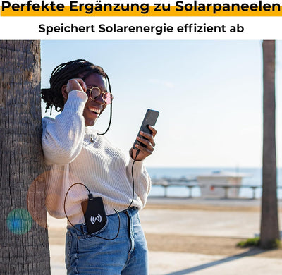 Sunnybag POWERPACK | Externer Akku mit 10.000mAh | Perfekt zum Aufladen mit erneuerbarer Solarenergi