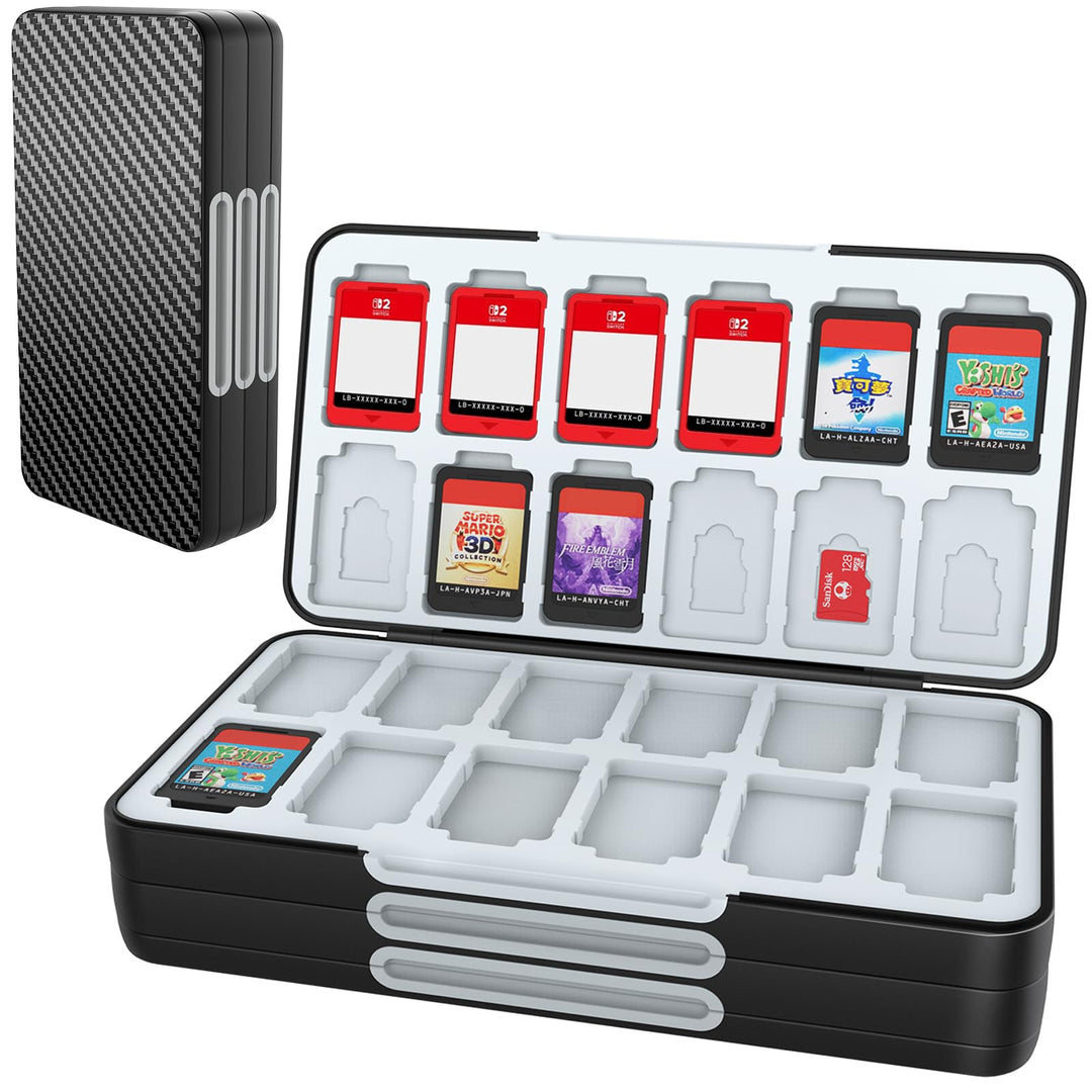 HEIYING Spielkarten Aufbewahrungsbox für Nintendo Switch/OLED/Lite, Tragbarer Game Cards Aufbewahrun