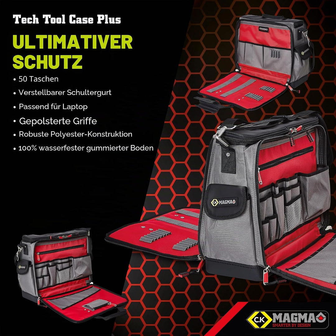 C.K Magma Werkzeugtasche Plus für Techniker | 460x210x420 mm | MA2632 | Effiziente Organisation | St