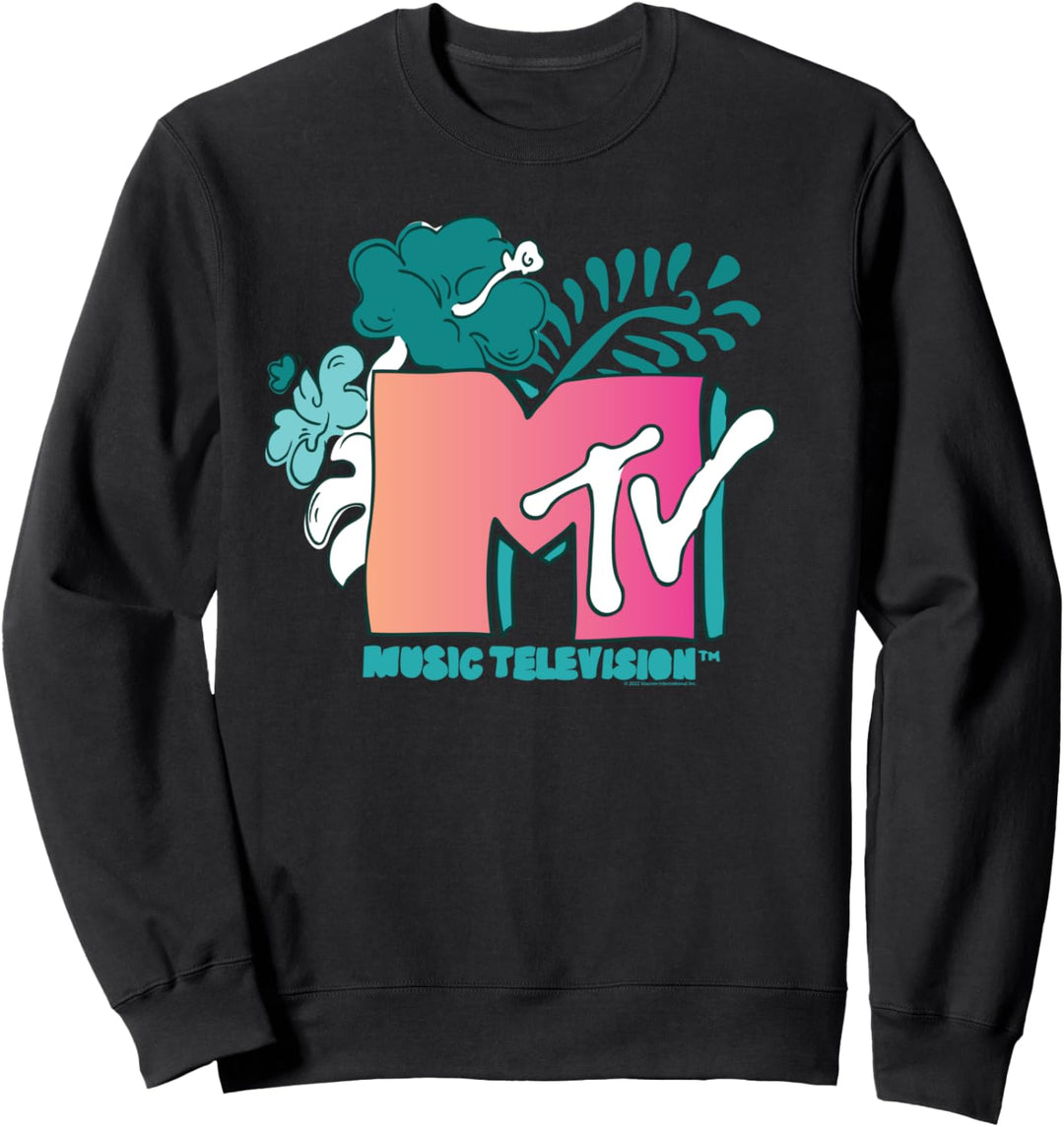 MTV Tropical Flower Logo Sweatshirt