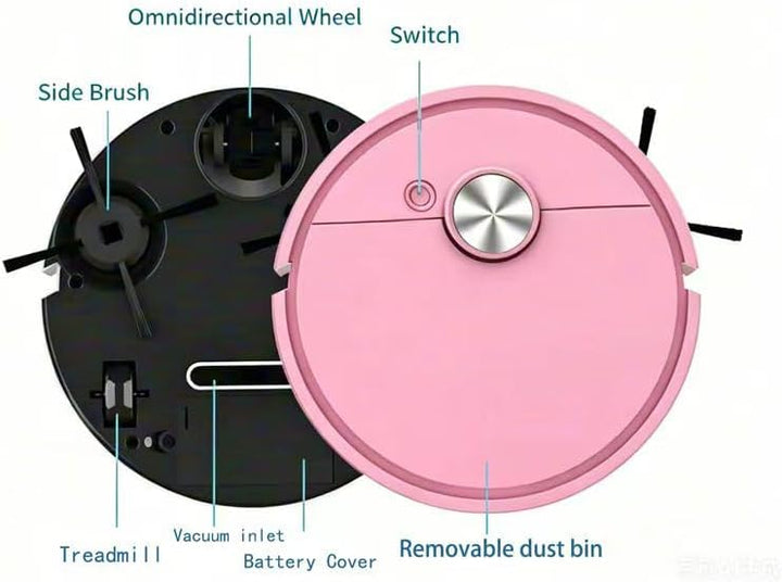Mini Saugroboter, Mini staubsauger Roboter, Kleiner Saugroboter, Staubsaugerroboter für Auto, 3-in-1