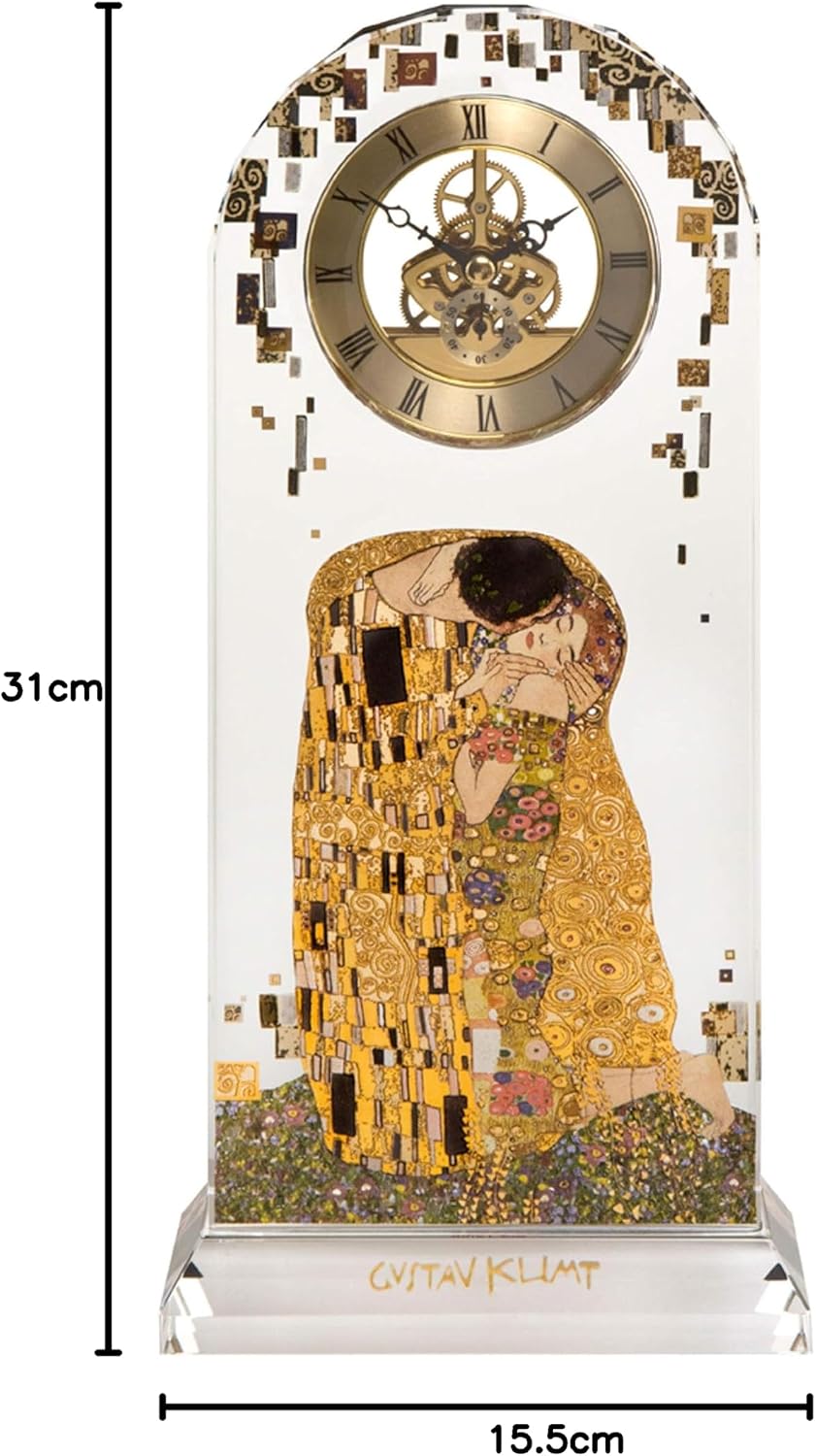 Goebel - Artis Orbis Der Kuss - Tischuhr 15.00 x 6.00 x 32.00 cm, Bunt
