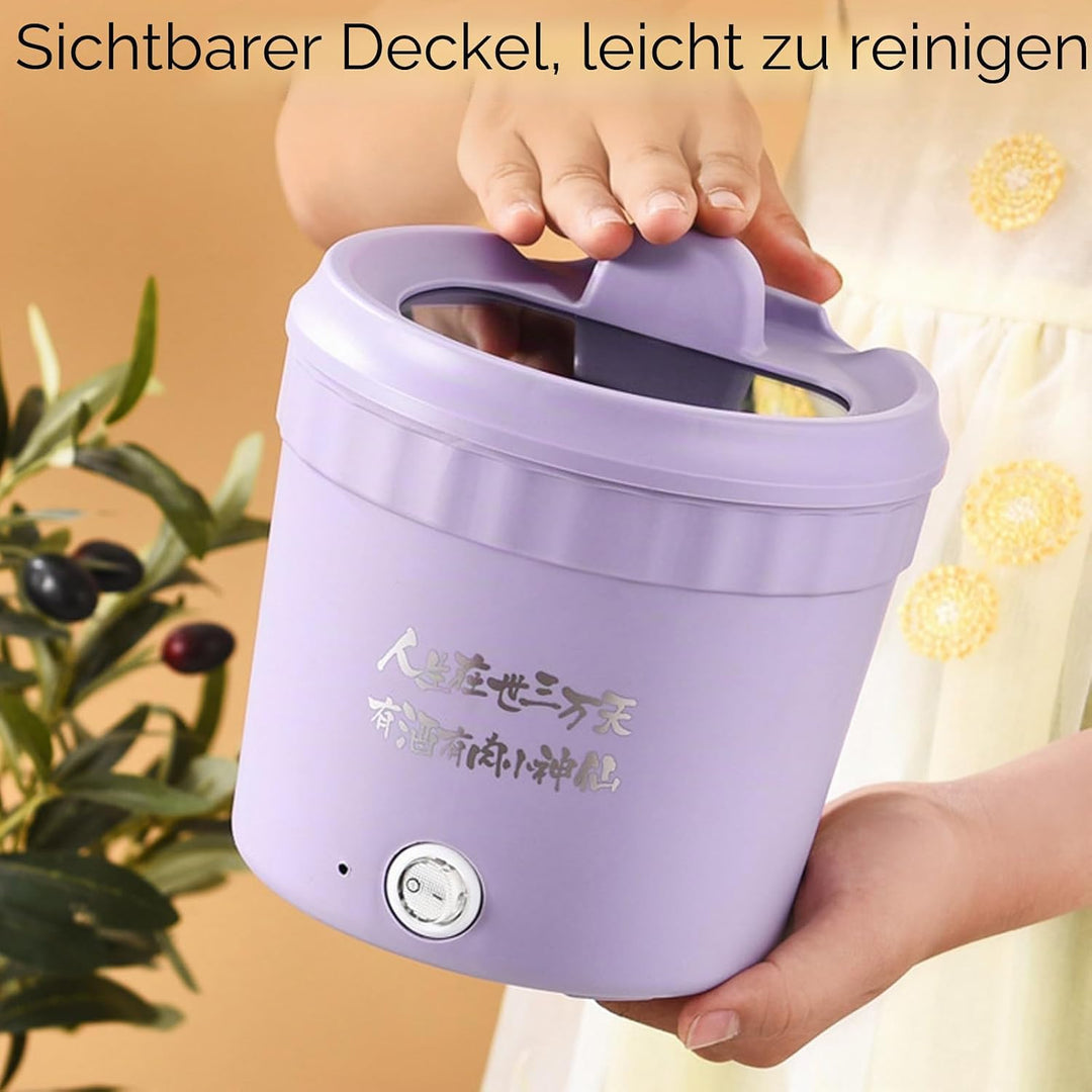 450W Elektrikkocher Hot Pot 1,2 L Non -Stick -Beschichtung Automatisches Ausschalten für Ramensuppe