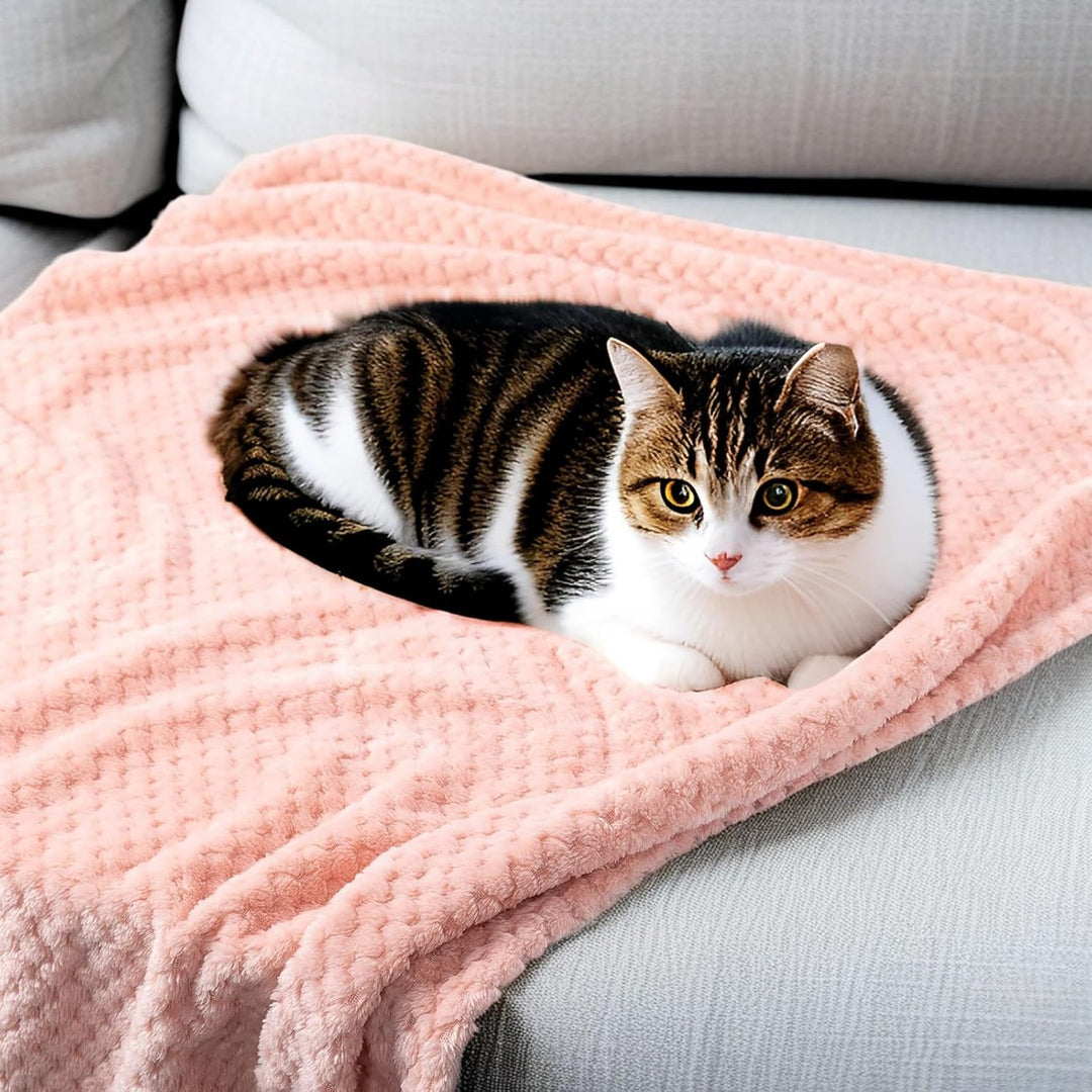 SLSON 2 Decken Hundedecken Katzendecken,Weiche Doppelseitige Haustierdecken für Sofas, Stühle,Autos,