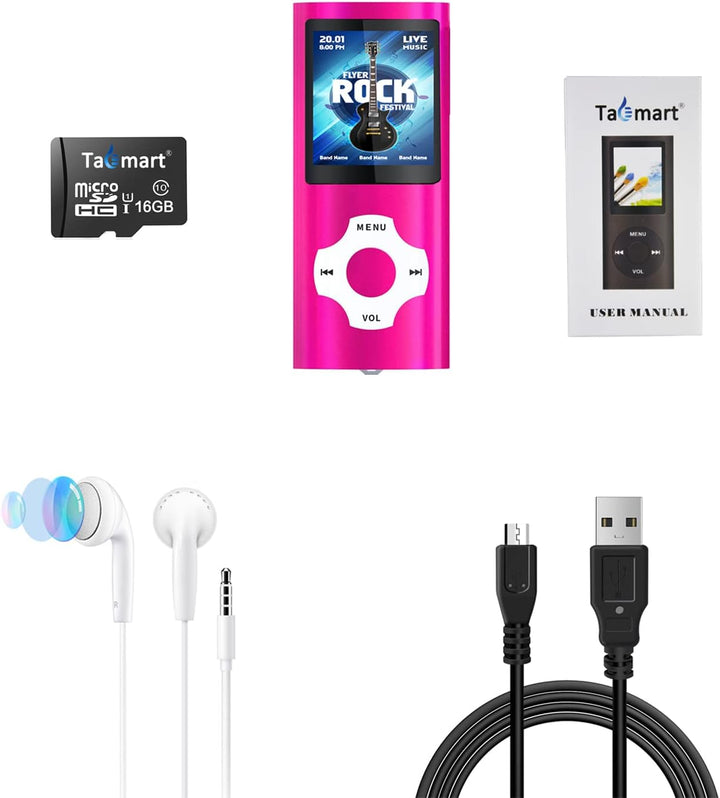 MP3 Player mit 32GB MicroSD Speicherkarte, Tabmart MP4 Musik Player Unterstützung Audio Player Media