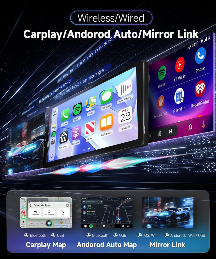 Hodozzy Autoradio für Toyota Avensis T27 2008-2015 mit Wireless Carplay Android Auto,9 Zoll Bildschi