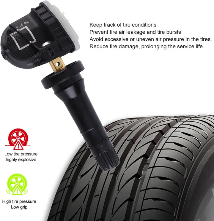 4 Stück Reifendruckkontrollsensoren, Auto TPMS Reifendrucksensor, Reifendrucksensor und Kontrollsyst