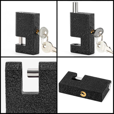 Kurtzy (2er Pack) Strapazierfähiges Vorhängeschloss Set mit Schlüsseln - 8 mm Dicker Bügel - Monoblo