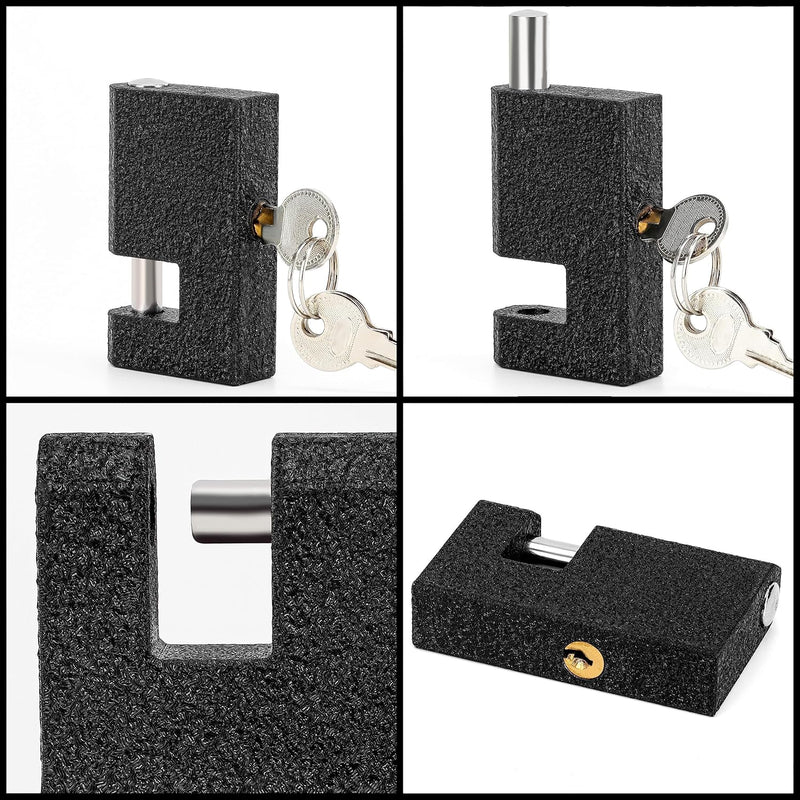 Kurtzy (2er Pack) Strapazierfähiges Vorhängeschloss Set mit Schlüsseln - 8 mm Dicker Bügel - Monoblo