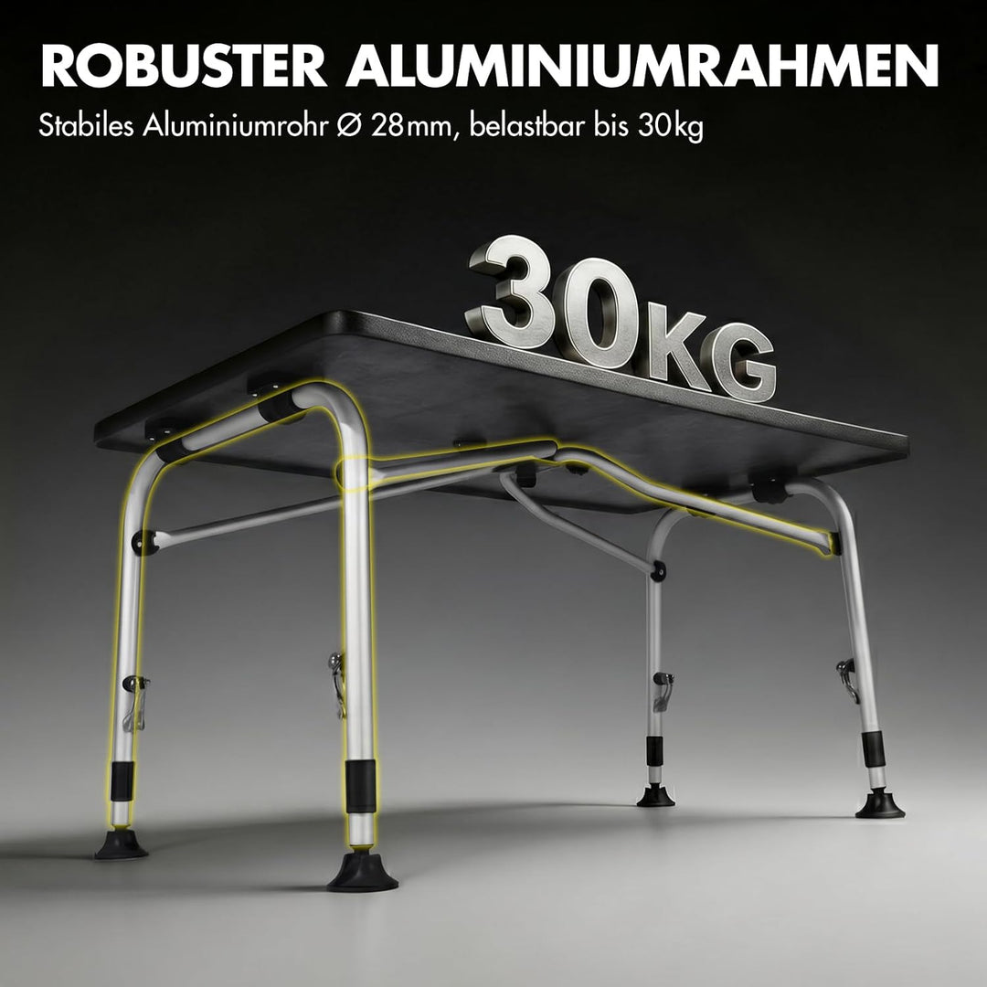 Westfield Outdoors Superb Campingtisch Klappbar Höhenverstellbar Klapptisch für 4-8 Personen, Stabil