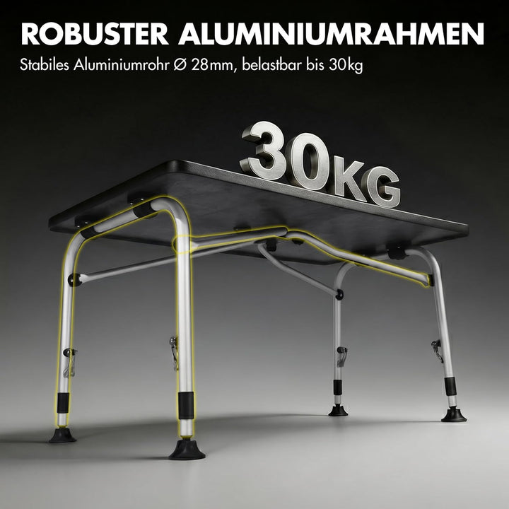 Westfield Outdoors Superb Campingtisch Klappbar Höhenverstellbar Klapptisch für 4-8 Personen, Stabil