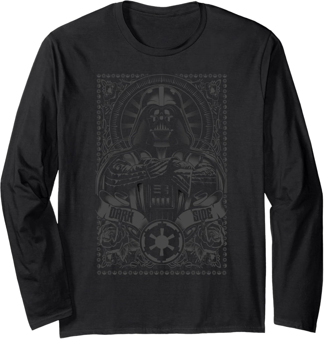 Star Wars Darth Vader Dark Side Floral Poster Langarmshirt