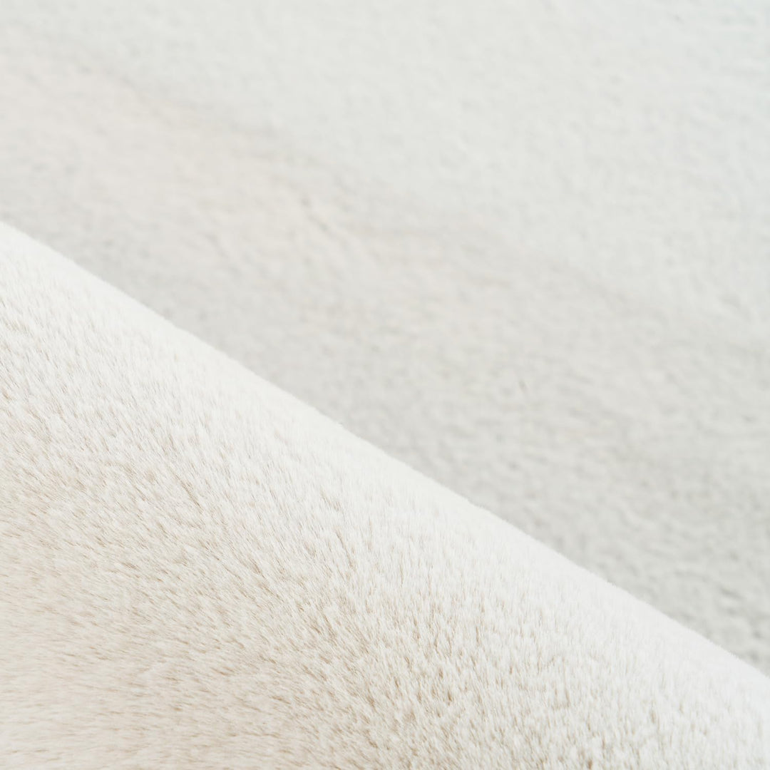Weicher Hochflor Rund Teppich Wohnzimme Waschbarer Teppich im modernen Stil Unicolor & Einfarbig Tep