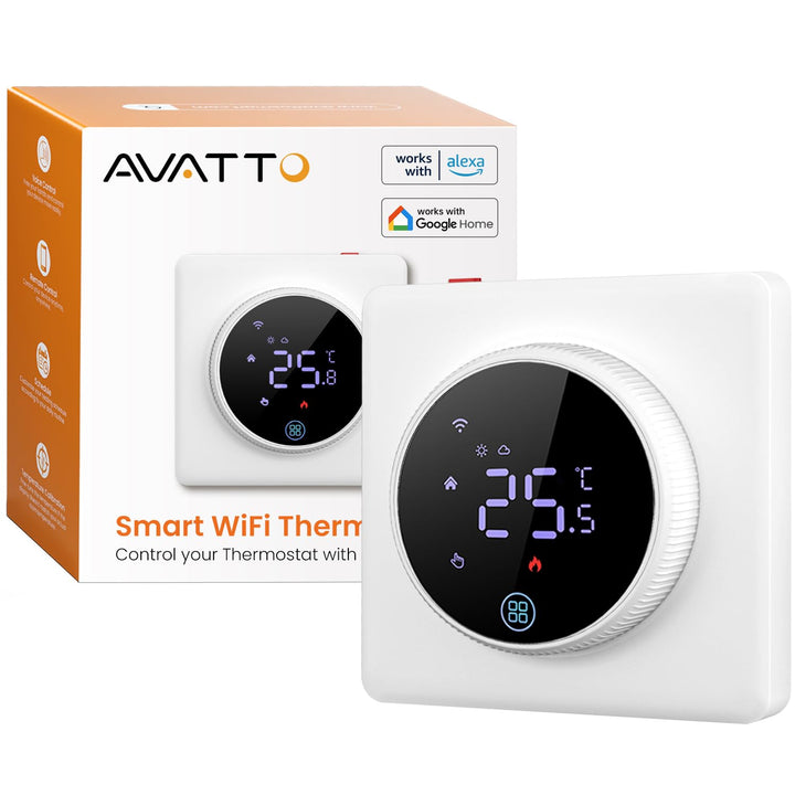 AVATTO Thermostat Für Wasser Fussbodenheizung und Gasboiler，Smart WiFi Thermostat Programmierbar Rau
