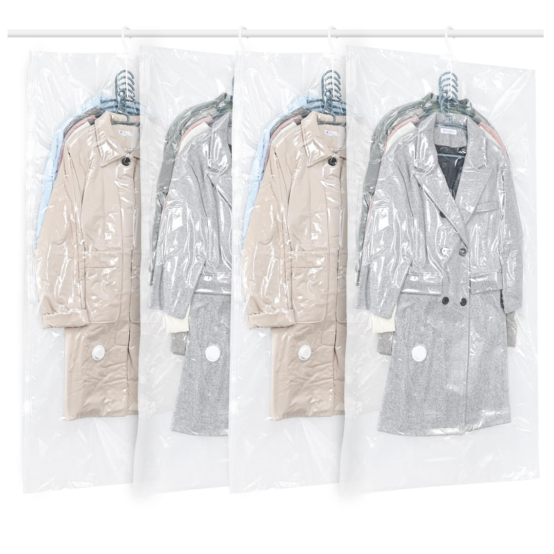 Hängend Vakuumbeutel Mit Kleiderhaken -Aufbewahren von Jacken, Anzüge und Kleid-Maximieren Sie Platz