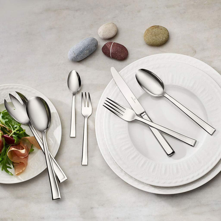 Villeroy & Boch – Victor Besteckset 68 teilig für 12 Personen Silber/Platin, Spülmaschinenfest, Rost