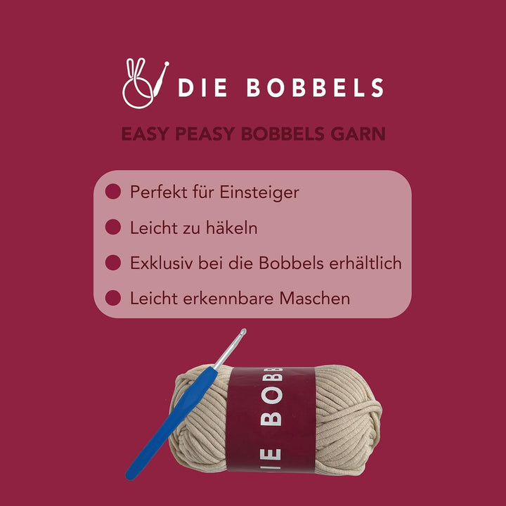 Die Bobbels" Häkelset für Fortgeschrittene mit kinderleichtem Garn, Hilfsmitteln und Schritt-für-Sch
